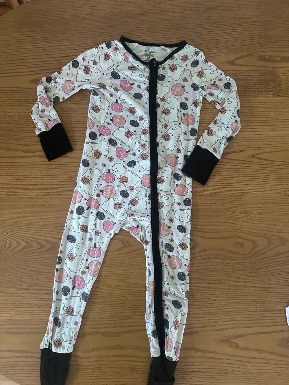 Caden Lane Halloween Ghost and Pumpkin Bamboo Viscose Zippy Sleeper 18-24 Months